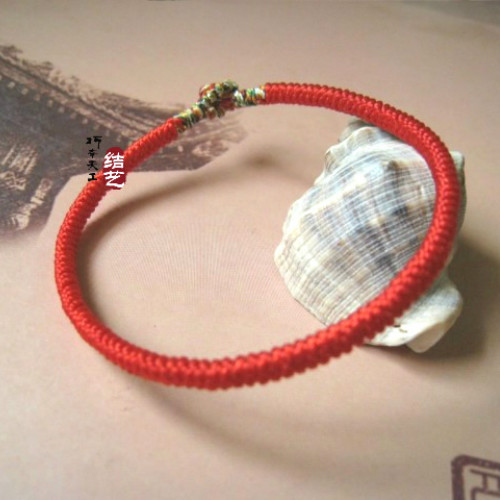 Good luck, good fortune, good luck, evil Tai Sui, weaving, men and women, red rope, hand chain, hand rope
