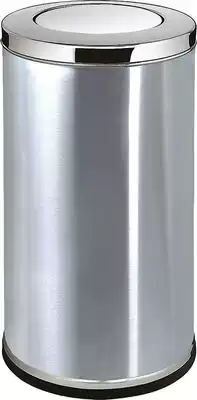 Stainless steel trash can Round oblique mouth trash can seat ash bucket Hong Kong-style ash bucket Hotel trash can