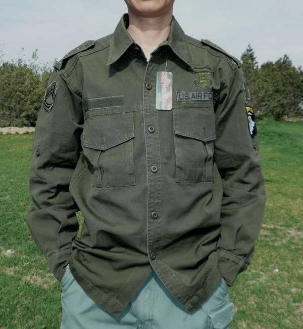 Casual shirt men's shirt top long-sleeved outdoor military fans autumn American 101 Airborne Division pilot training uniform