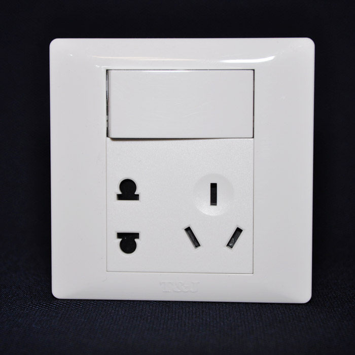 Tianji switch socket Yueting series one open five hole socket space base switch socket HB810UVS