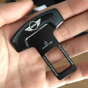 宝马迷你改装 mini one 装饰品 汽车安全带夹 保险带卡扣 插销