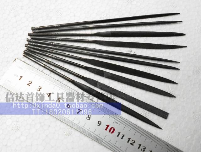 Triangle plastic file - set of 10 files - jewelry processing tools
