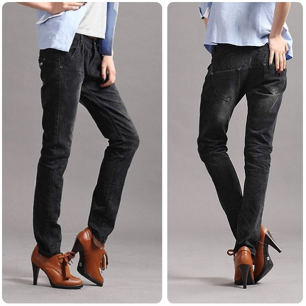 Spot autumn and winter ladies jeans Korea Mini Bran harem pants cigarette pants pencil pants