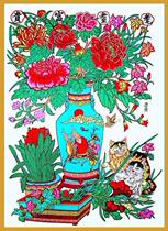 National intangible cultural heritage collection gift Best National gift Wuqiang woodblock New year painting