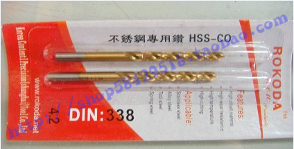 ROKODA plated titanium high cobalt drill stainless steel special drill 5 6-6 0MM