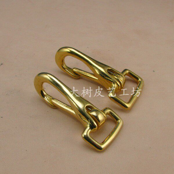 Brass Lobster Buckle Buttoned Dog BRONZE Copper Pliers Buckle Wallet Hook Handmade Leather Bag Key Buckle Accessories (C#)