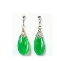 Natural stucco yu water drop earrings