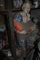 The early liberation of the sculpture porcelain factory porcelain carving fisherman