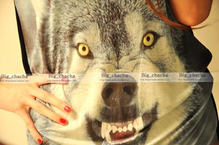 Cabinet 2000 Snow original Ice Wolf Wolf Guard 3-D High Difficulty Solid Vision Boutique T-Shirt