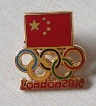 London 2012 Olympic Games badge Chinese delegation badge Chinese Olympic Committee badge China NOC badge