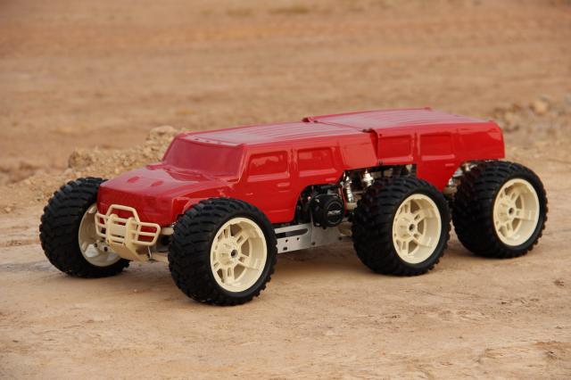 Saiya Six-Wheel Drive Gasoline Remote Control Car with Reverse Gear, Dual-Cylinder 60Cc Super Power, D6Ss Six-Wheel Steering