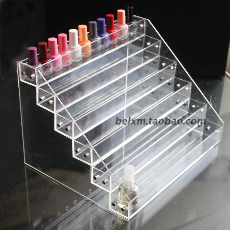Demovable cosmetic rack plate fingernail frame compressed crystal display frame organic glass reception frame