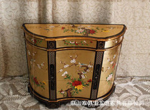 Modern Chinese furniture gold foil furniture hand-painted home entrance hall cabinet lockers shoe cabinet display cabinet lockers