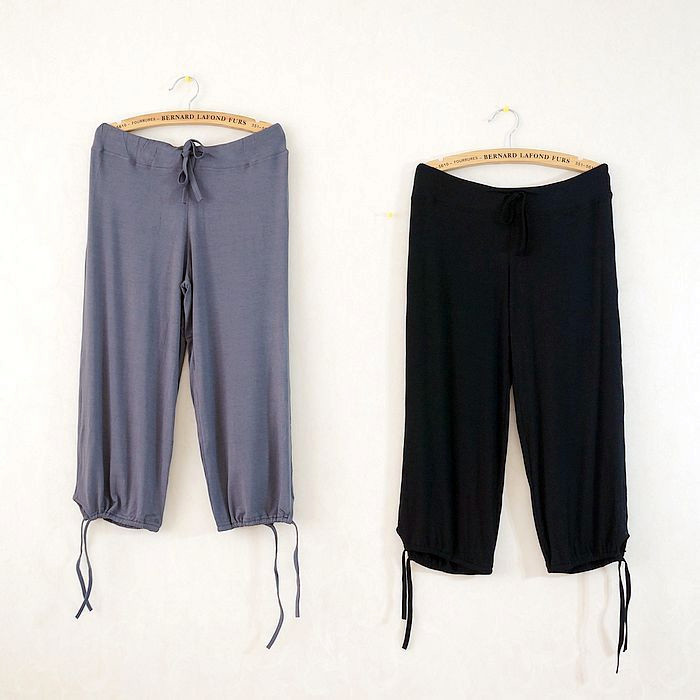 Modal Unisex Meditation Sports and Leisure Loose Cropped Pants Elastic Lace-Up Shorts Modal Unisex Meditation Sports and Leisure Loose Cropped Pants Elastic Lace-Up Shorts