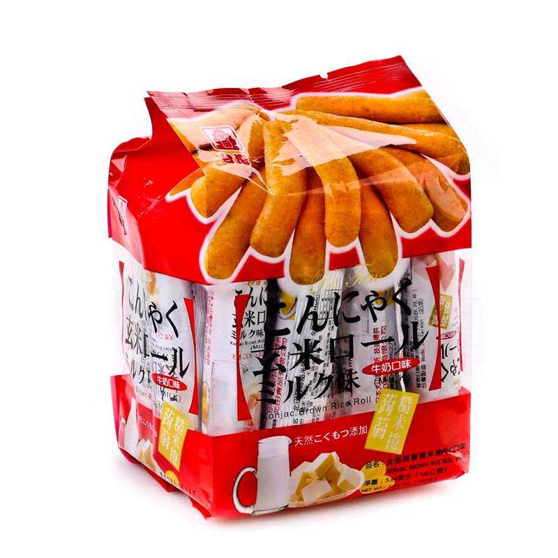 【苏宁易购】源自台湾北田蒟蒻糙米卷牛奶味160g/袋