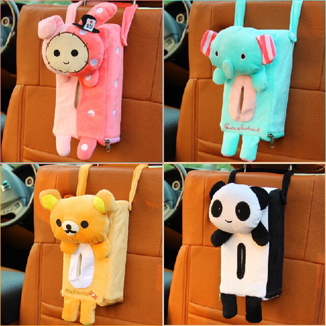 摩丝娃娃 车用纸巾盒汽车纸巾盒挂饰汽车内饰用品卡通挂式抽纸盒