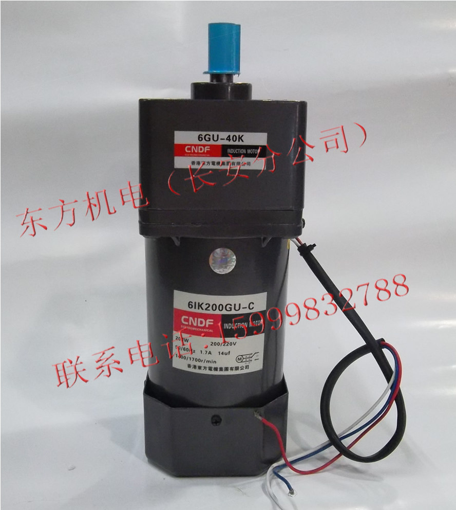 Hong Kong Eastern CNDF gear speed reduction motor constant speed motor 6IK200GU-C 6GU-40K