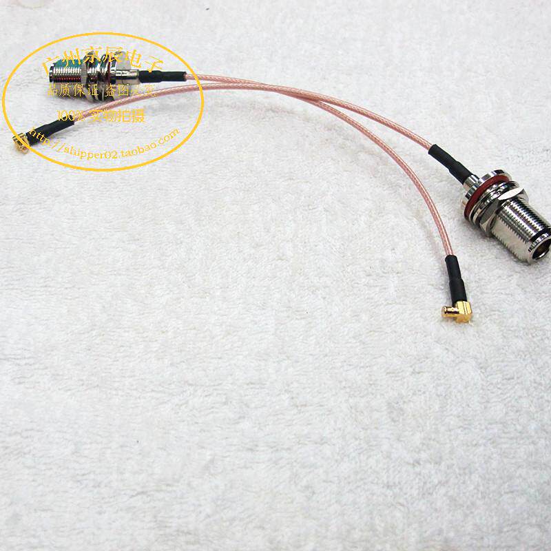 N-K N female head M16*1.0 female head 28mm to MCX-JW(MCX male elbow)50-1.5 silver plated wire