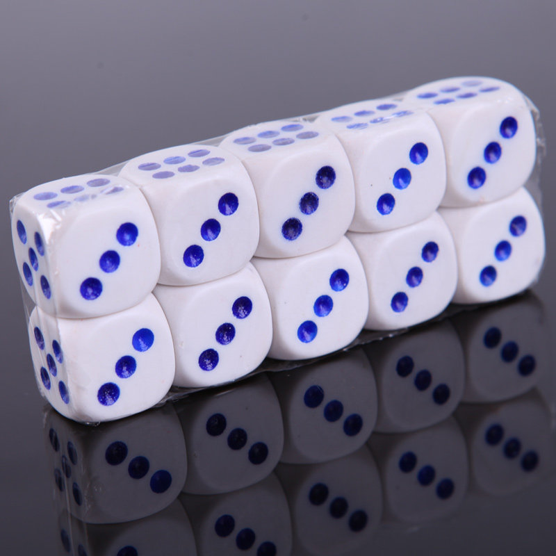 Mid-autumn bocake big dice plastic color son special game props griddle thrower 16 18 20mm