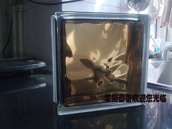 Inner color brown cloud crystal glass brick glass brick partition porch elegant dark brown large quantity favorably