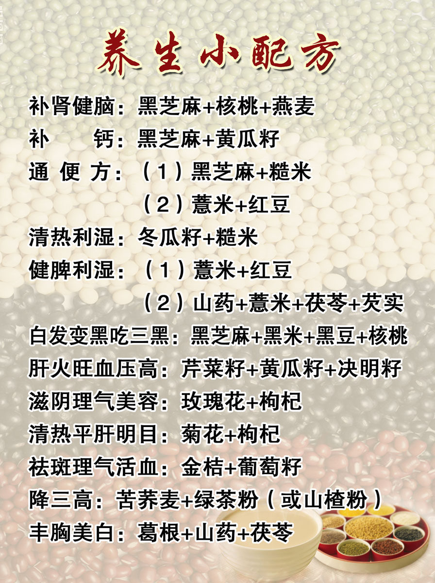 661海报印制展板素材46五谷养生小配方