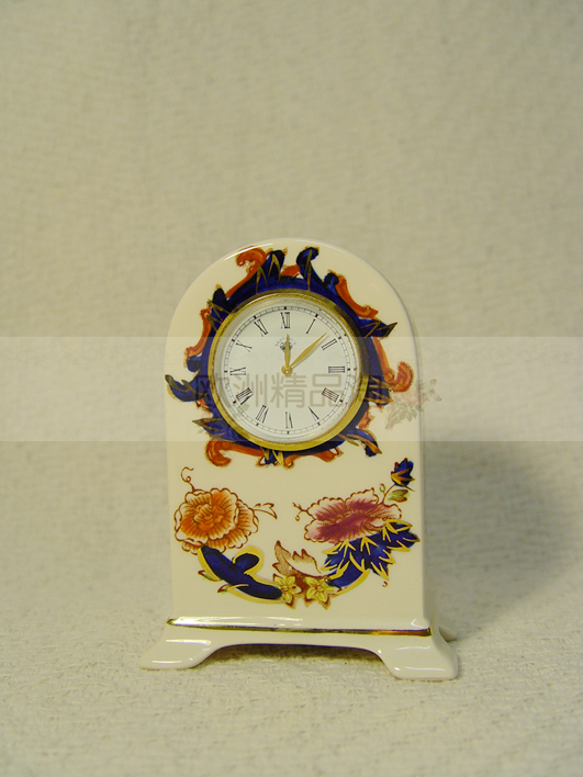 Spot Vintage 1960-1979 Mason Mondalay22K gold color hand-painted small table clock