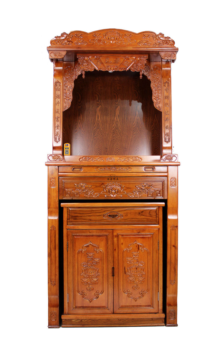Haixin Buddha Buddha Niche for table Shenlou Standing Cabinet Duck Foot Zhangtau Cabinet Buddha Niche 8188108128 Width