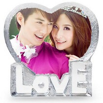 Personalized photo customization heart-shaped love ornaments 100mm crystal gifts photocopies special price