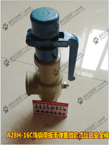 A28Y-16C carbon steel cast steel with wrench spring full-set silk opening safety valve DN25