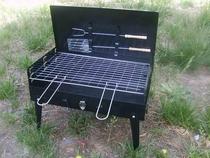 Thickened suitcase style barbecue oven portable oven carbon oven