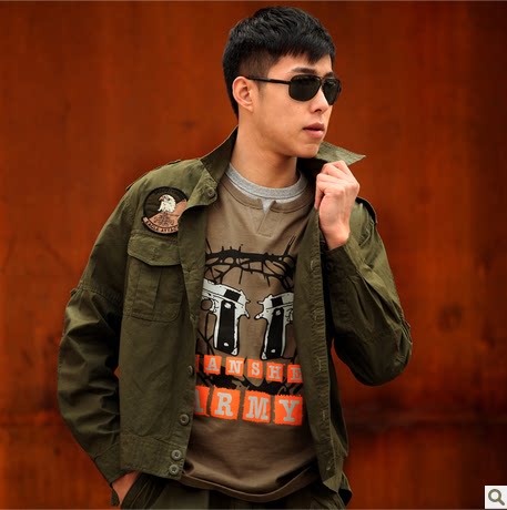 Outdoor military fan shirt male ares spring and autumn tooling jacket cotton anti-scratch anti-wear mountaineering jacket short jacket