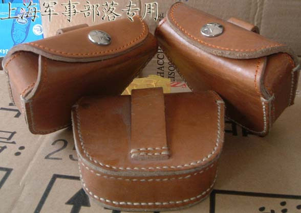 Crown Inventory Authentic 60s Large Goggles Case Coin Purse Top Cowhide Bag Ultra Thick Full Bovine Leather