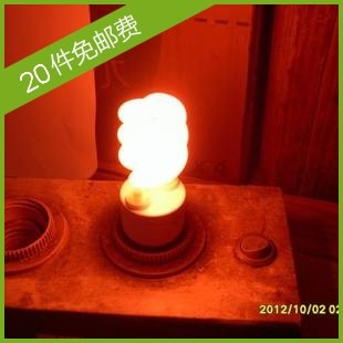 Shanghai Xinqi color 8W spiral green light red light blue light red green blue three-color energy-saving light bulb