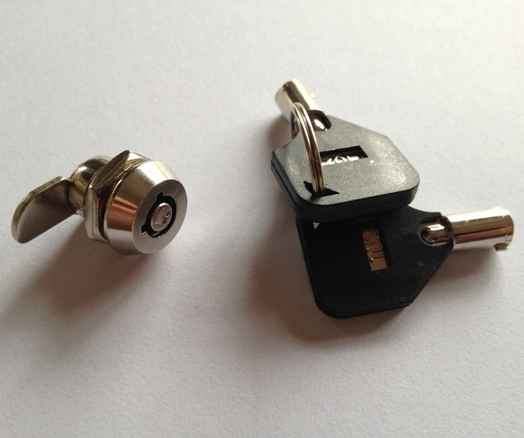 Computer case lock M12 plum blossom round lock 10 long MS102 turn tongue lock attendance machine lock advertising box small lock
