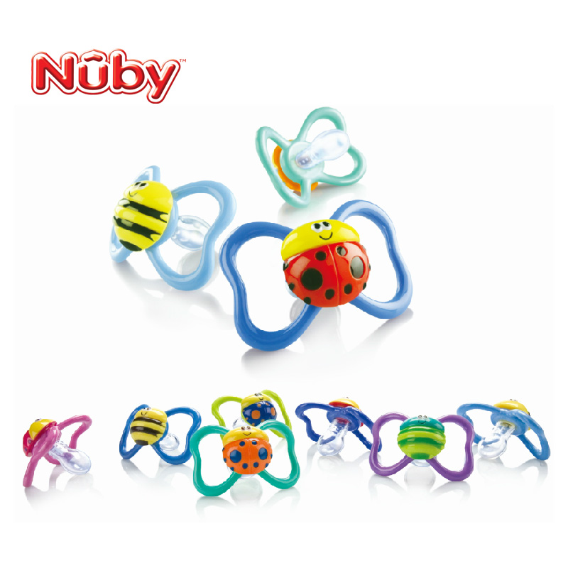 Nuby努比 安抚奶嘴可爱昆虫造型 婴幼儿安抚奶嘴 98526/5807