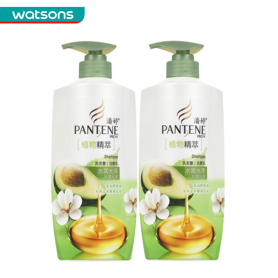 【屈臣氏】组合价 潘婷植物精萃水润光泽洗发露700ml*2件