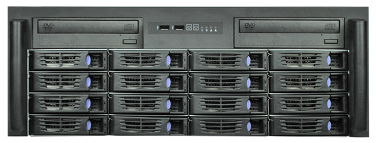 4U R4316 16-bit hot-swappable service chassis 16 hard disk bits dual U motherboard monitoring storage