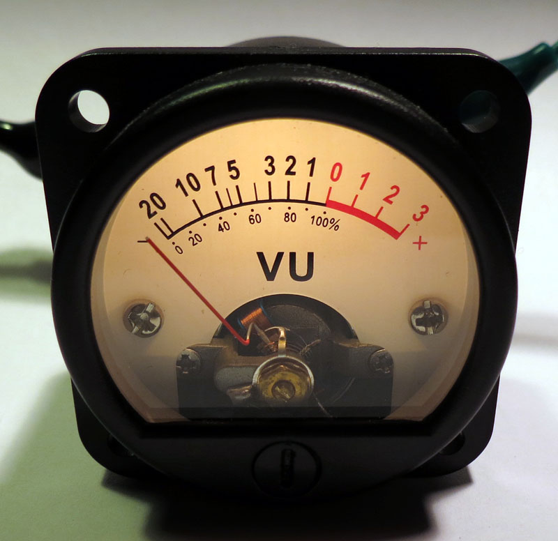 Mixer VU meter Level meter Pointer dB meter Power meter 45mm warm yellow backlight