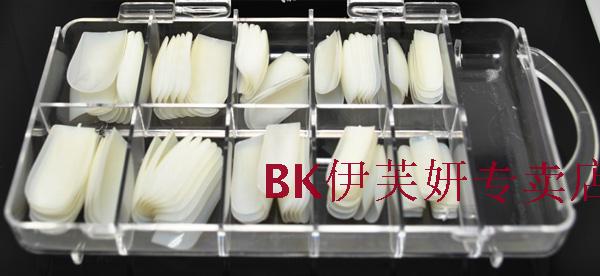 专业美甲全贴自然色水晶假指甲片进口甲片成品贴片特价100片盒装