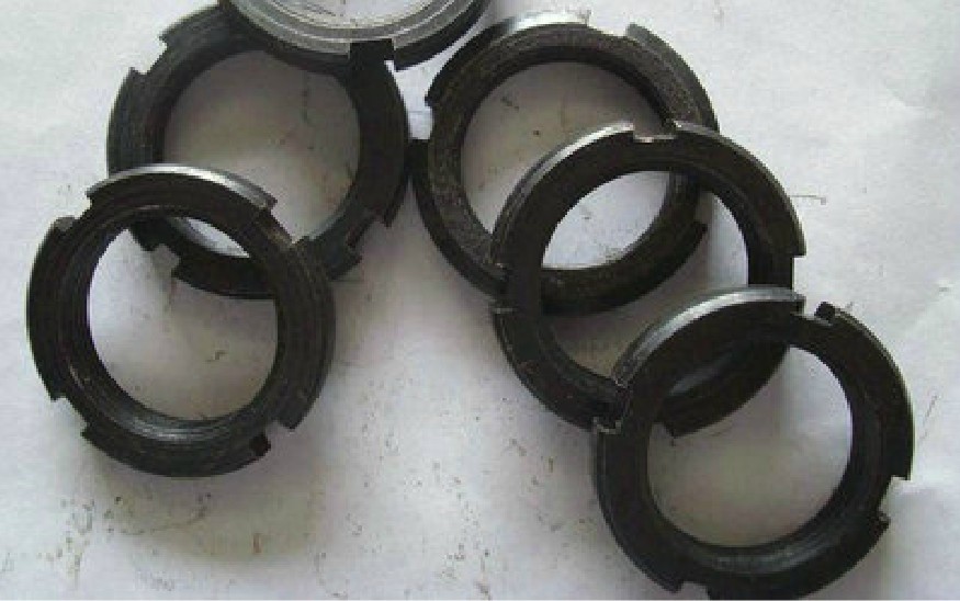GB812 round nut slotted nut four-slot nut stop nut M10 * 1-M64 * 2