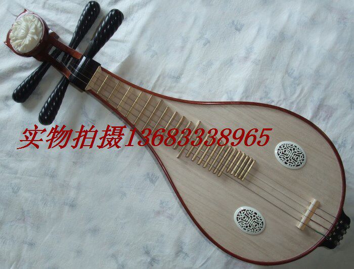 Factory direct selling rosewood professional mahogany black horn shell carved liuqin with liuqin box