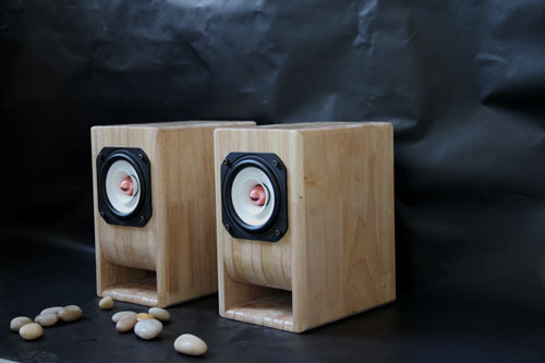 4 Inch Solid Wood Maze Speaker Bookcase Box With 4 Inch Full Range