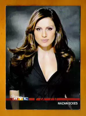 Nazan Eckes Nasha middot Axis famous German movie star autographed signature card