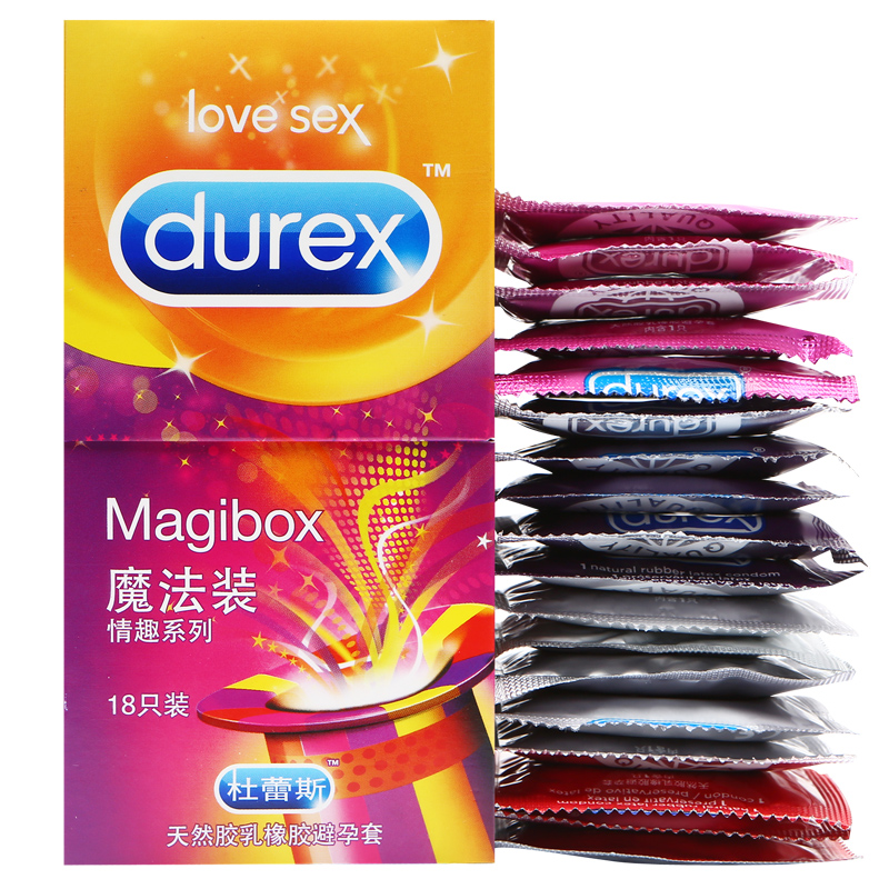 杜蕾斯 避孕套 超薄型男女用安全套情趣成人用品魔法情趣装18只JM