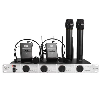 KFW WK - U4200A drag four U - section wireless microphone microphone with hands hanging on waist