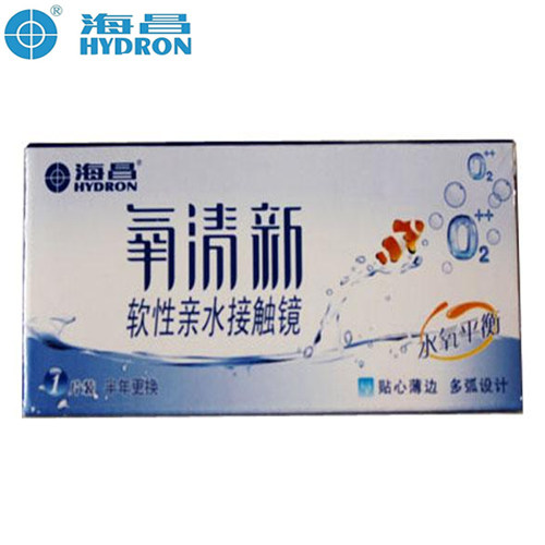 海昌隐形眼镜 氧清新近视透明片 高透氧 半年1片装JA