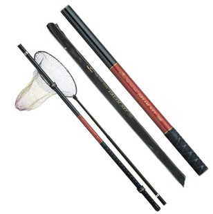 South Korean dragon became YONGSUNG pursuit dream 5 4 m JADE HANDLE FISHING NET WITH MESH HEAD SHOULDER STRAP PU BAG