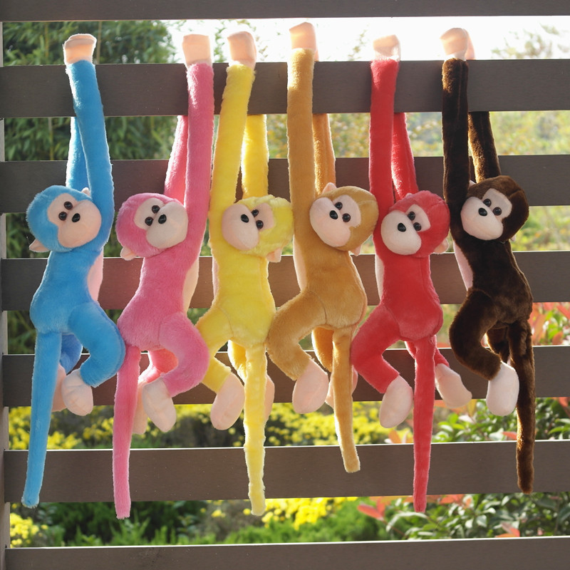 Long-Armed Monkey Plush Toy, Tree-Climbing Monkey, Large Lying Monkey with Long Tail, Home Decoration, Curtain Monkey, Baby Monkey