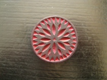 T1557 Republic of China flower grain steamed buns head seal rubber East Folk cake print