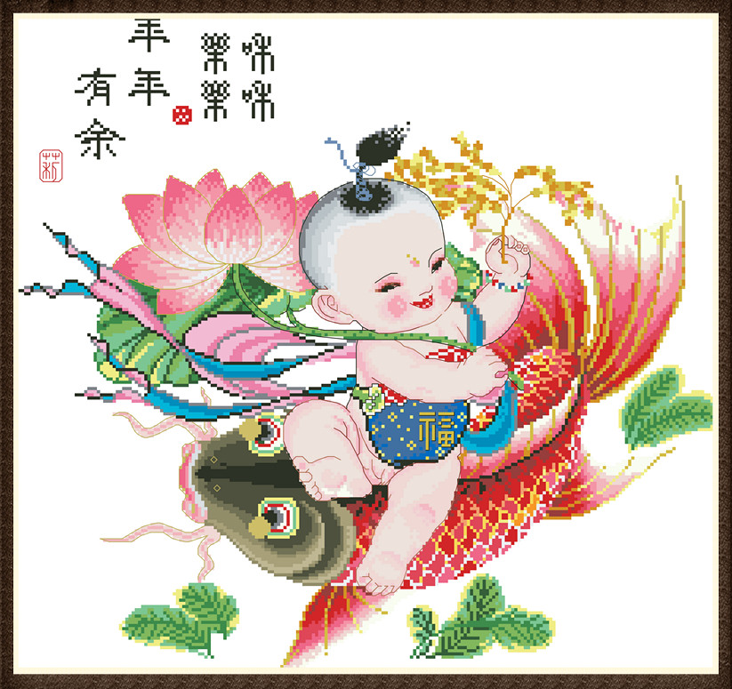 Year-in-year paper embroidered figure 8 pages 128g Colour spray cans paper printing